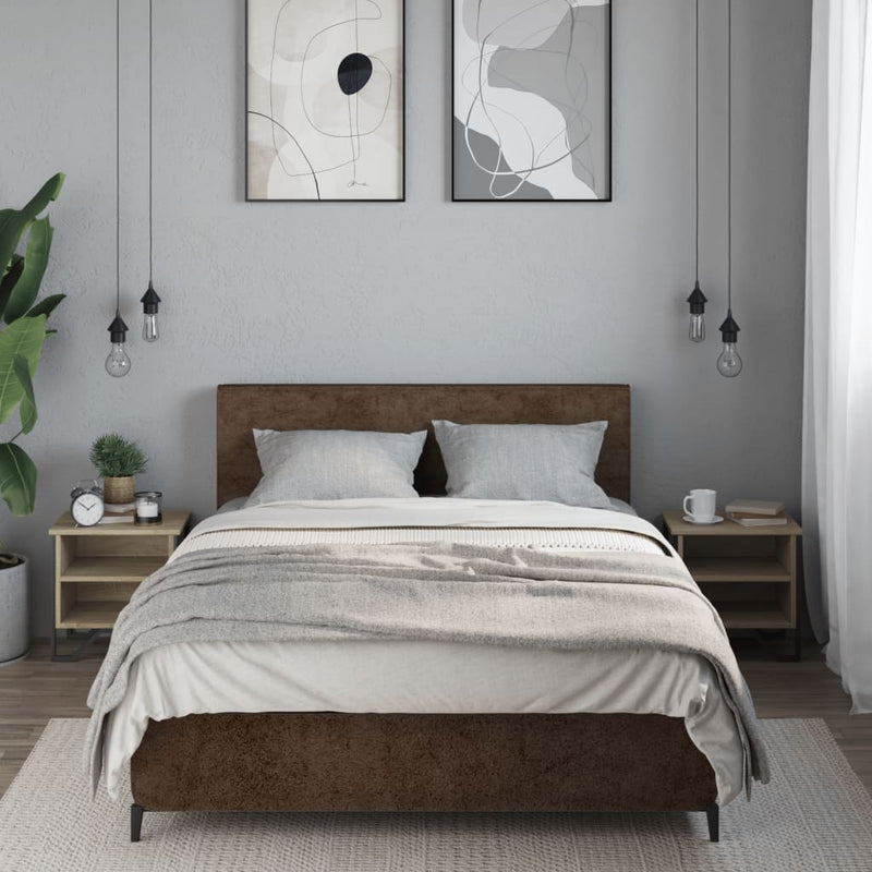 vidaXL 2 db sonoma tölgy színű szerelt fa éjjeliszekrény 40x30x40 cm