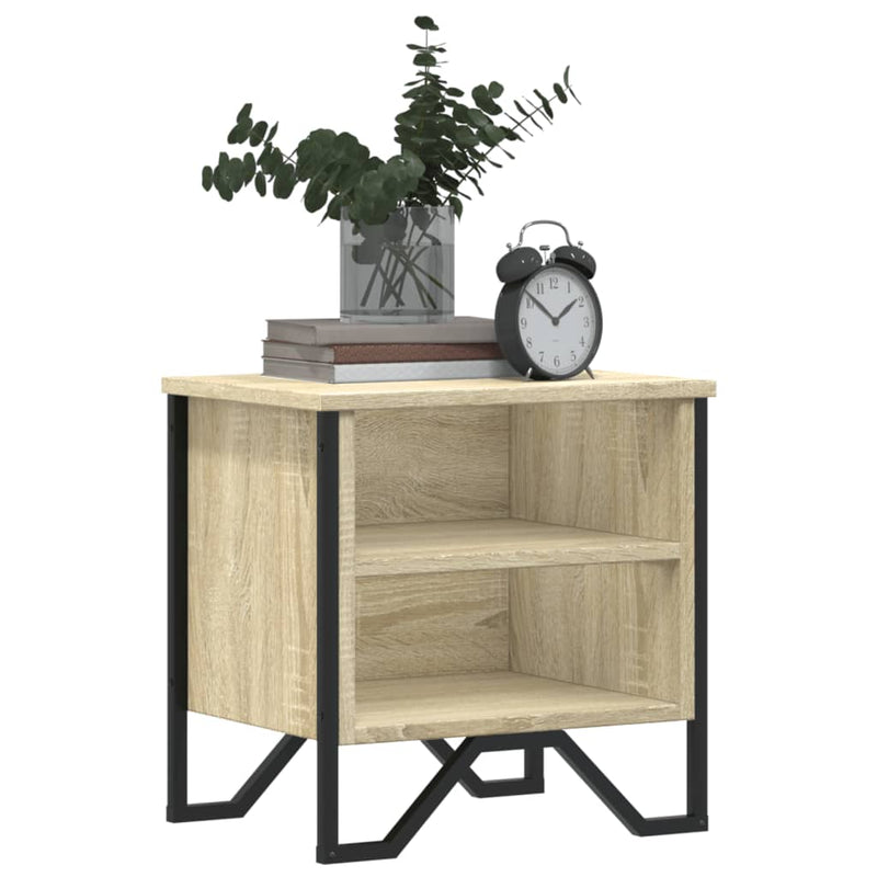 vidaXL 2 db sonoma tölgy színű szerelt fa éjjeliszekrény 40x30x40 cm