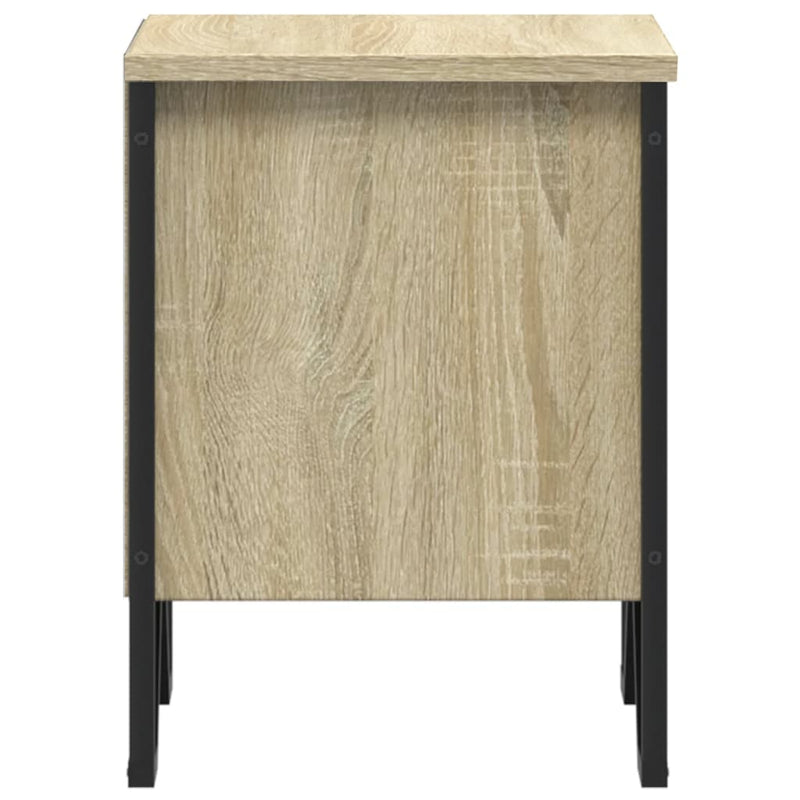 vidaXL 2 db sonoma tölgy színű szerelt fa éjjeliszekrény 40x30x40 cm