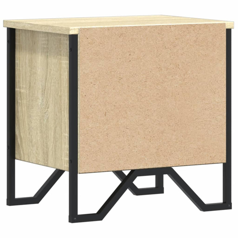 vidaXL 2 db sonoma tölgy színű szerelt fa éjjeliszekrény 40x30x40 cm