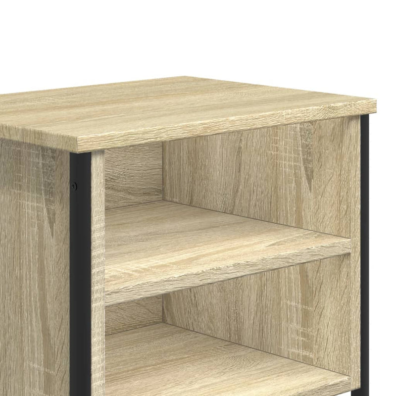vidaXL 2 db sonoma tölgy színű szerelt fa éjjeliszekrény 40x30x40 cm