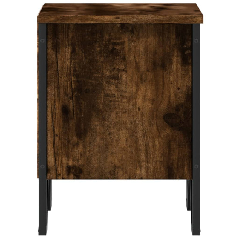 vidaXL 2 db füstös tölgy színű szerelt fa éjjeliszekrény 40x30x40 cm