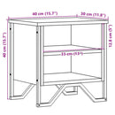 vidaXL 2 db szürke sonoma színű szerelt fa éjjeliszekrény 40x30x40 cm