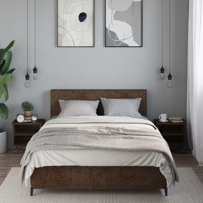 vidaXL 2 db barna tölgy színű szerelt fa éjjeliszekrény 40 x 30 x 40cm