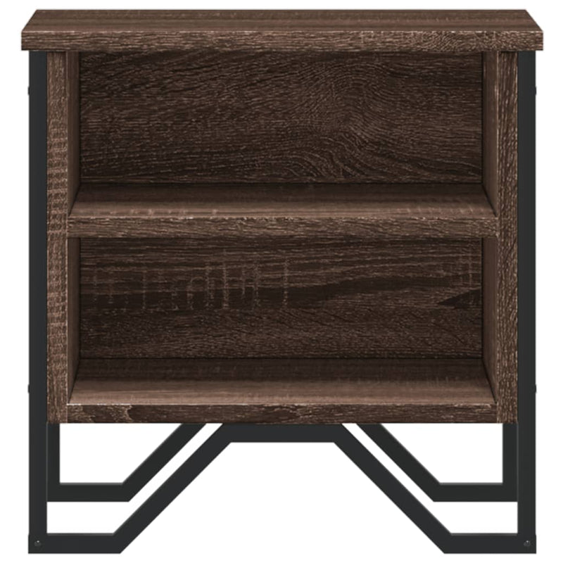 vidaXL 2 db barna tölgy színű szerelt fa éjjeliszekrény 40 x 30 x 40cm