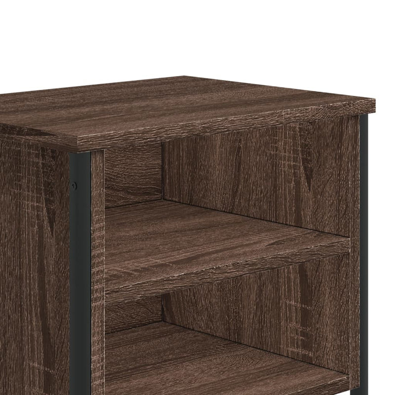 vidaXL 2 db barna tölgy színű szerelt fa éjjeliszekrény 40 x 30 x 40cm