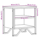 vidaXL 2 db barna tölgy színű szerelt fa éjjeliszekrény 40 x 30 x 40cm