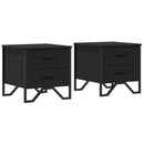 vidaXL 2 db fekete szerelt fa éjjeliszekrény 40 x 41 x 40 cm