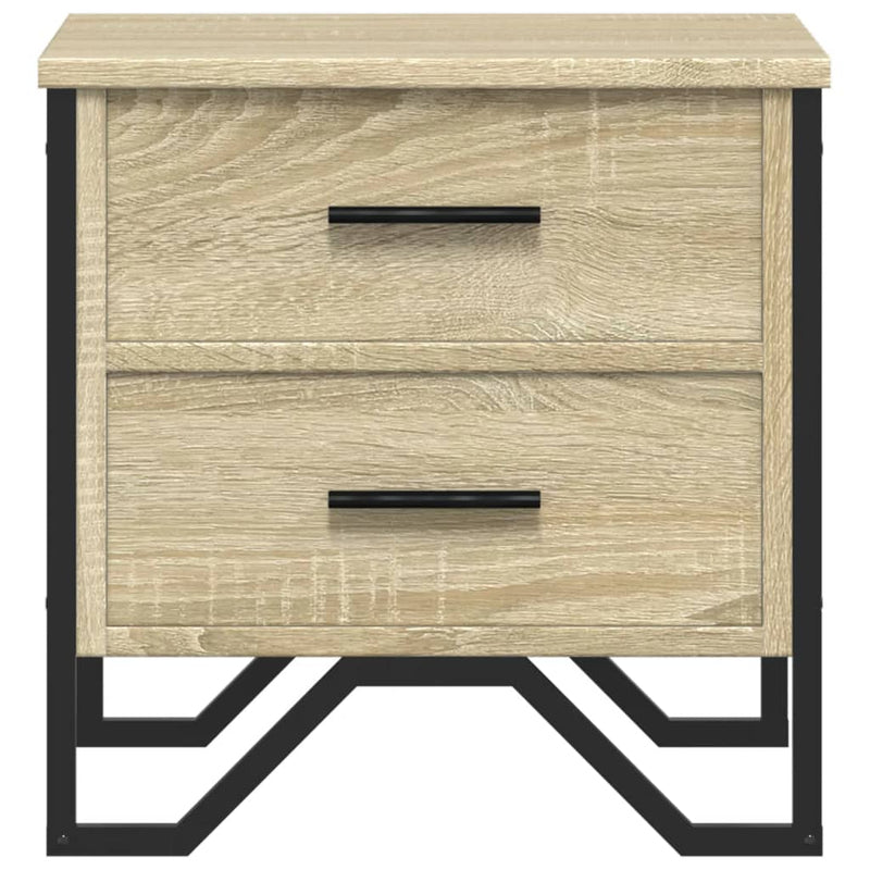 vidaXL 2 db sonoma tölgy színű szerelt fa éjjeliszekrény 40x41x40 cm