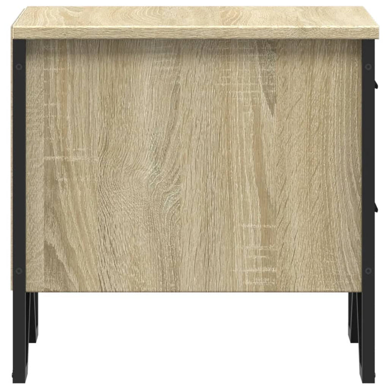 vidaXL 2 db sonoma tölgy színű szerelt fa éjjeliszekrény 40x41x40 cm