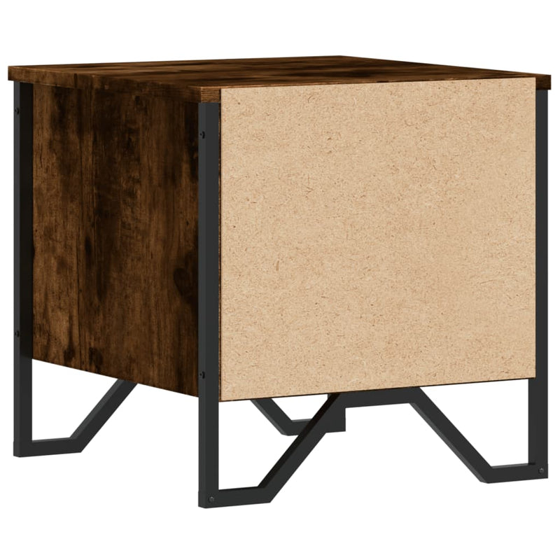 vidaXL 2 db füstös tölgy színű szerelt fa éjjeliszekrény 40x41x40 cm