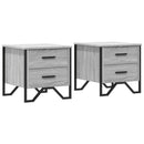 vidaXL 2 db szürke sonoma színű éjjeliszekrény 40x41x40 cm