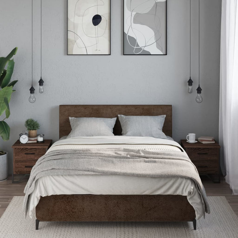 vidaXL 2 db barna tölgyszínű éjjeliszekrény 40 x 41 x 40 cm