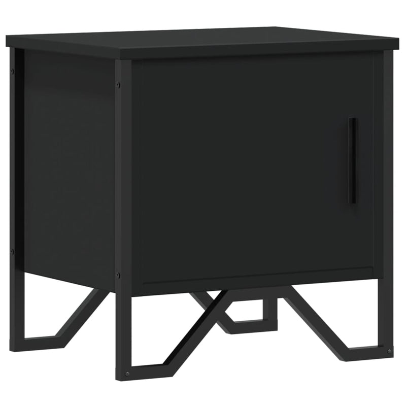 vidaXL fekete szerelt fa éjjeliszekrény 40 x 30 x 40 cm