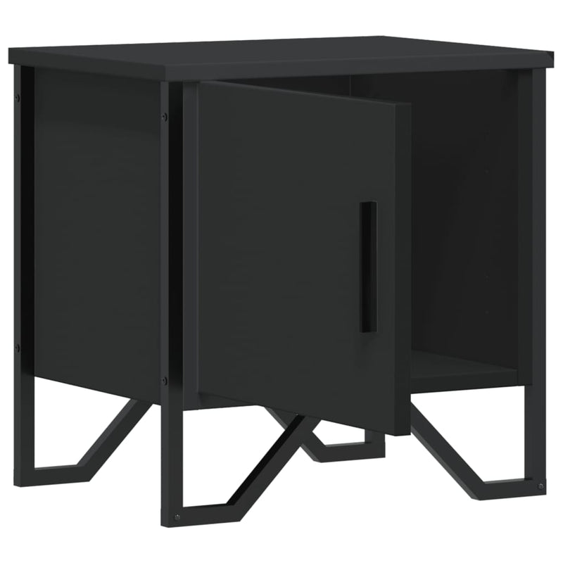 vidaXL fekete szerelt fa éjjeliszekrény 40 x 30 x 40 cm