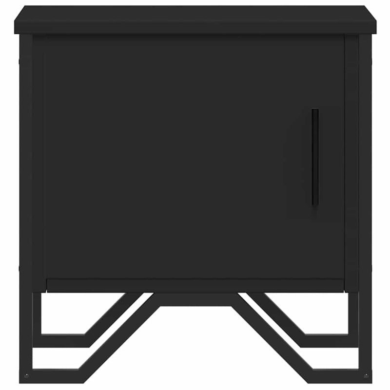 vidaXL 2 db fekete szerelt fa éjjeliszekrény 40 x 30 x 40 cm