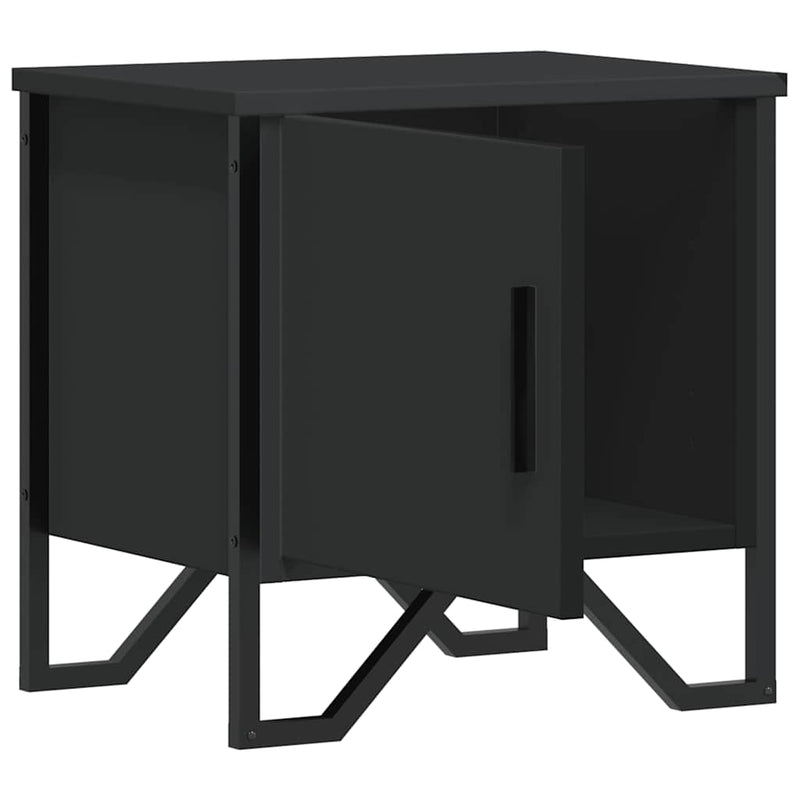 vidaXL 2 db fekete szerelt fa éjjeliszekrény 40 x 30 x 40 cm