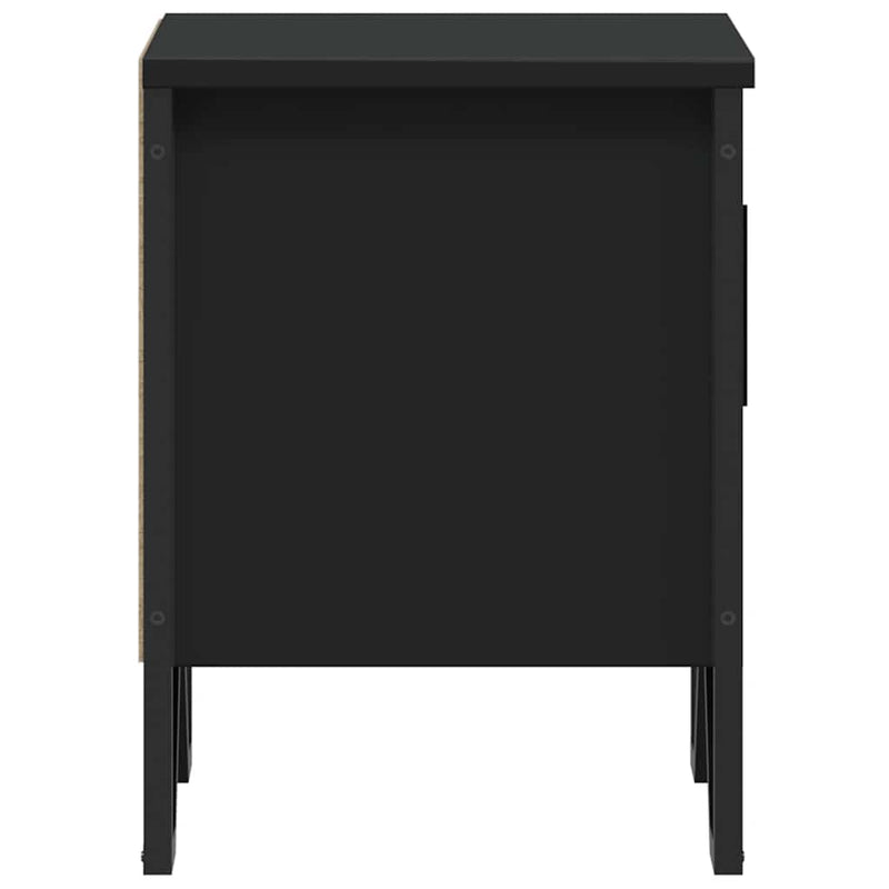 vidaXL 2 db fekete szerelt fa éjjeliszekrény 40 x 30 x 40 cm