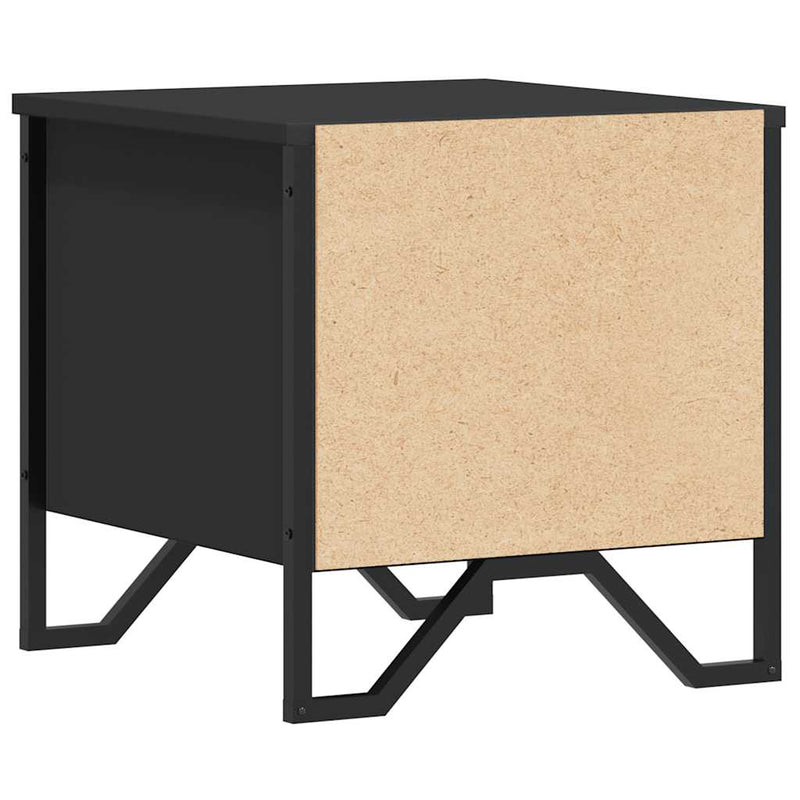 vidaXL 2 db fekete szerelt fa éjjeliszekrény 40 x 30 x 40 cm
