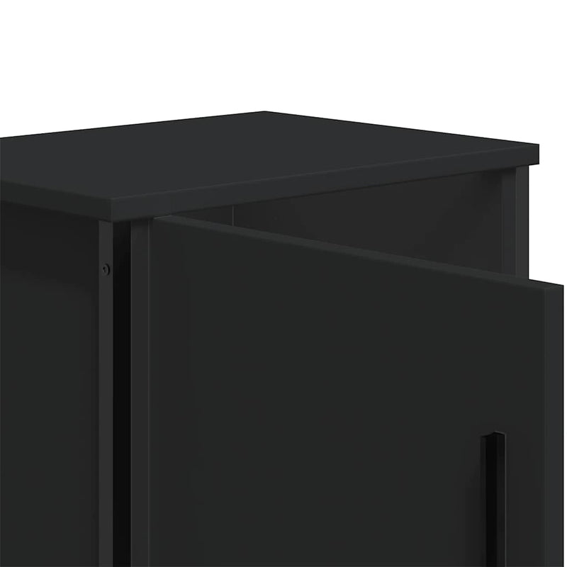 vidaXL 2 db fekete szerelt fa éjjeliszekrény 40 x 30 x 40 cm