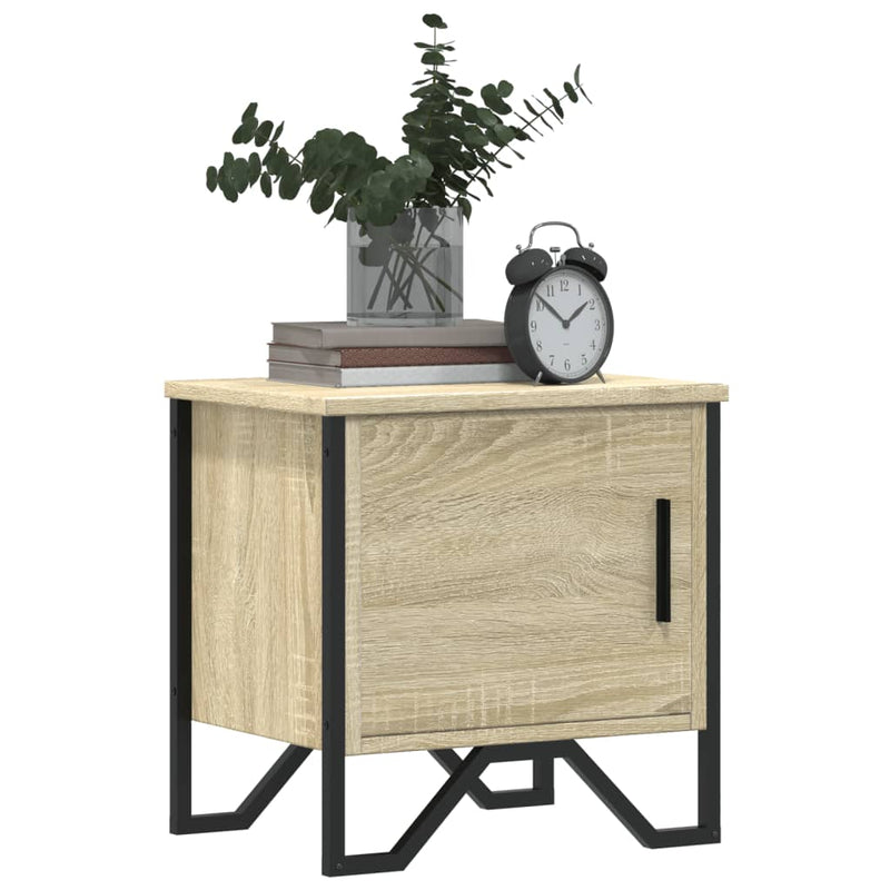 vidaXL 2 db sonoma tölgy színű szerelt fa éjjeliszekrény 40x30x40 cm