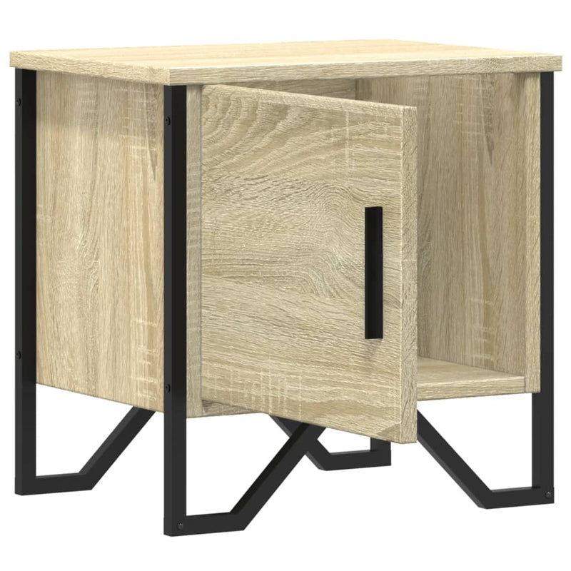 vidaXL 2 db sonoma tölgy színű szerelt fa éjjeliszekrény 40x30x40 cm