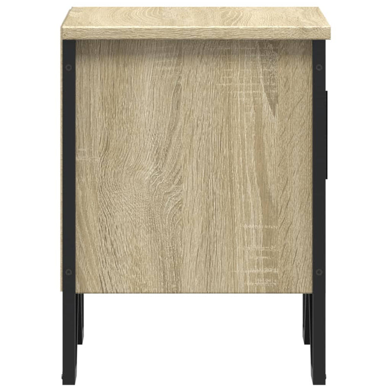 vidaXL 2 db sonoma tölgy színű szerelt fa éjjeliszekrény 40x30x40 cm