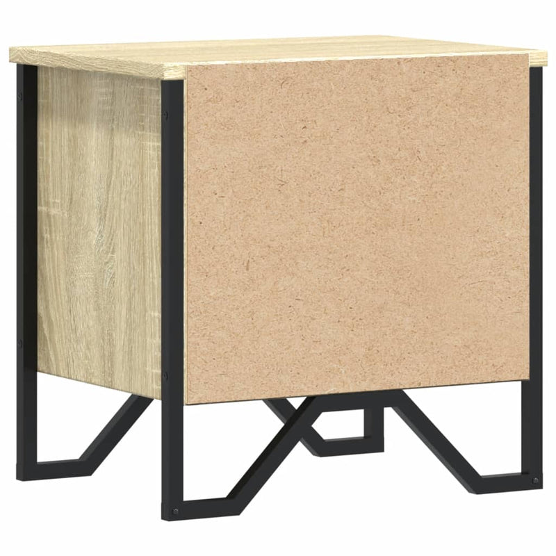 vidaXL 2 db sonoma tölgy színű szerelt fa éjjeliszekrény 40x30x40 cm
