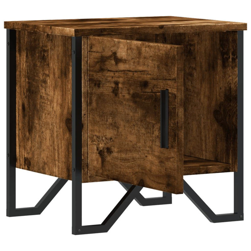 vidaXL 2 db füstös tölgy színű szerelt fa éjjeliszekrény 40x30x40 cm