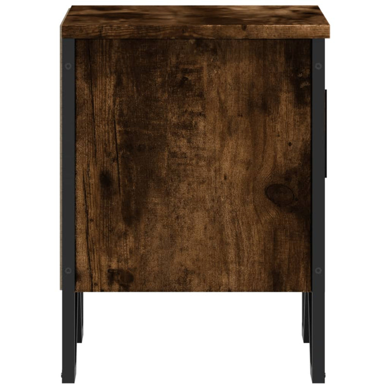 vidaXL 2 db füstös tölgy színű szerelt fa éjjeliszekrény 40x30x40 cm