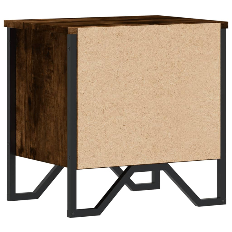vidaXL 2 db füstös tölgy színű szerelt fa éjjeliszekrény 40x30x40 cm