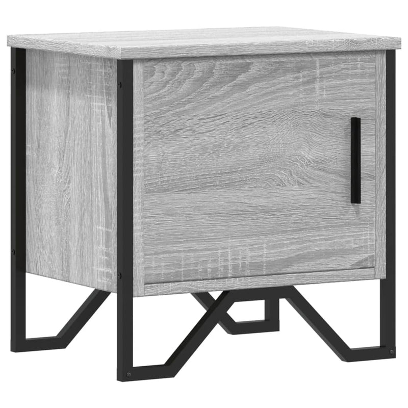 vidaXL szürke sonoma színű szerelt fa éjjeliszekrény 40x30x40 cm
