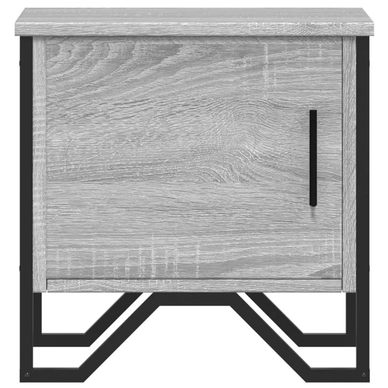 vidaXL 2 db szürke sonoma színű szerelt fa éjjeliszekrény 40x30x40 cm