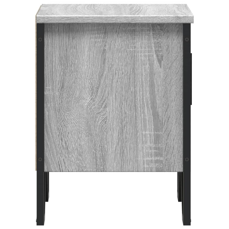 vidaXL 2 db szürke sonoma színű szerelt fa éjjeliszekrény 40x30x40 cm