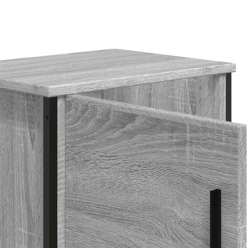 vidaXL 2 db szürke sonoma színű szerelt fa éjjeliszekrény 40x30x40 cm