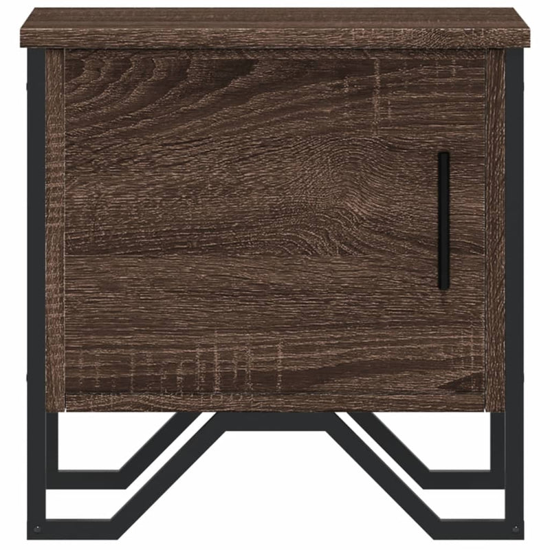 vidaXL 2 db barna tölgyszínű szerelt fa éjjeliszekrény 40x30x40 cm