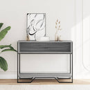 vidaXL szürke sonoma szerelt fa dohányzóasztal 100x35x74,5 cm