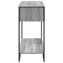 vidaXL szürke sonoma szerelt fa dohányzóasztal 100x35x74,5 cm