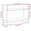 vidaXL szürke sonoma szerelt fa dohányzóasztal 100x35x74,5 cm