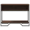 vidaXL barna tölgyszínű szerelt fa dohányzóasztal 100x35x74,5 cm