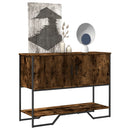 vidaXL füstös tölgy színű szerelt fa tálalóasztal 100x35x74,5 cm