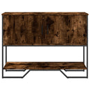 vidaXL füstös tölgy színű szerelt fa tálalóasztal 100x35x74,5 cm
