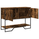 vidaXL füstös tölgy színű szerelt fa tálalóasztal 100x35x74,5 cm