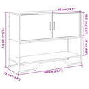 vidaXL füstös tölgy színű szerelt fa tálalóasztal 100x35x74,5 cm
