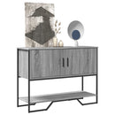 vidaXL szürke sonoma szerelt fa dohányzóasztal 100x35x74,5 cm