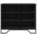 vidaXL fekete szerelt fa tálalószekrény 91 x 35,5 x 74,5 cm