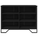 vidaXL fekete szerelt fa tálalószekrény 101 x 35,5 x 74,5 cm