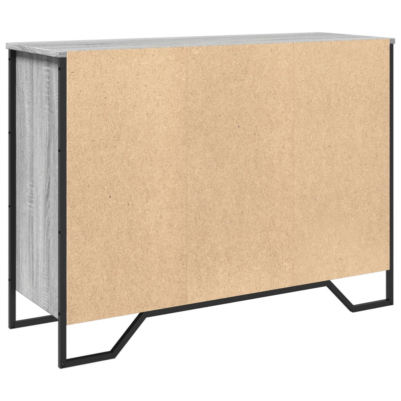 vidaXL szürke sonoma színű szerelt fa tálalószekrény 101x35,5x74,5 cm