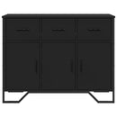 vidaXL fekete szerelt fa tálalószekrény 97 x 32,5 x 74,5 cm