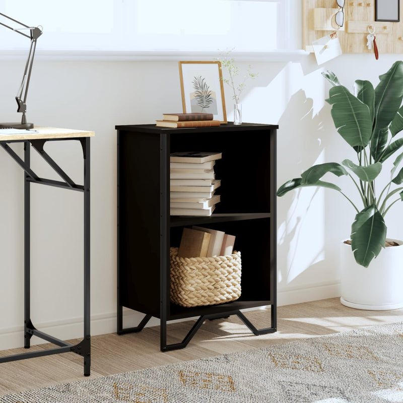 vidaXL fekete szerelt fa könyvszekrény 50 x 31 x 74,5 cm